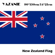 Yazanie 90x150cm nova zelândia bandeira 3ft x 5ft pendurado nova zelândia bandeira poliéster bandeira padrão presentes felizes alta qualidade banner