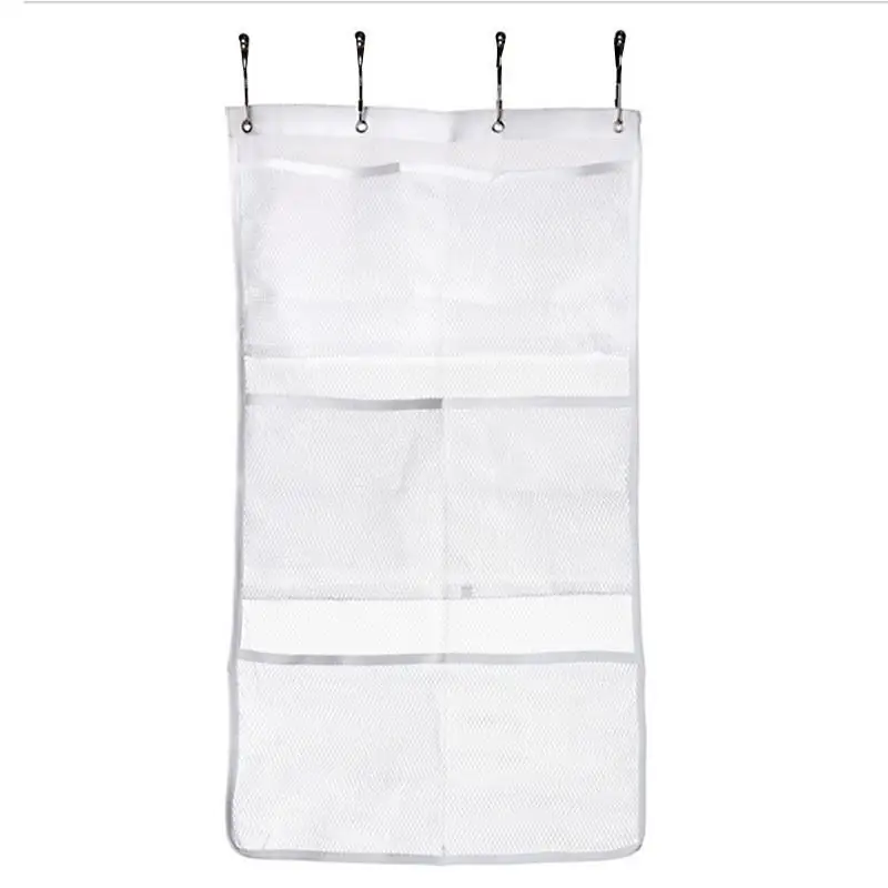 On Shower Curtain Rod Quick Dry Hanging Caddy And Bath Organizer With 6-pocket