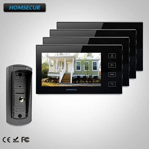 

HOMSECUR 7" Wired Video Door Entry Security Intercom+Outdoor Monitoring TC041 Camera + TM704-B Monitor