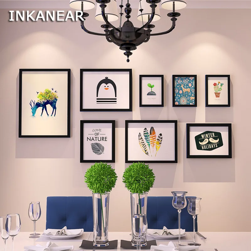 INKANEAR European Style Big Size with Painting Photo Frame Set Fashion