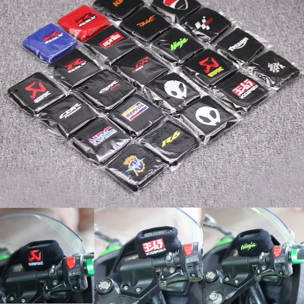 

3D Motorcycle Front Brake Reservoir Socks Fluid Fuel Reservoir Tank Cover Protector For KAWASAKI NINJA / FOR BMW S1000RR S1000XR