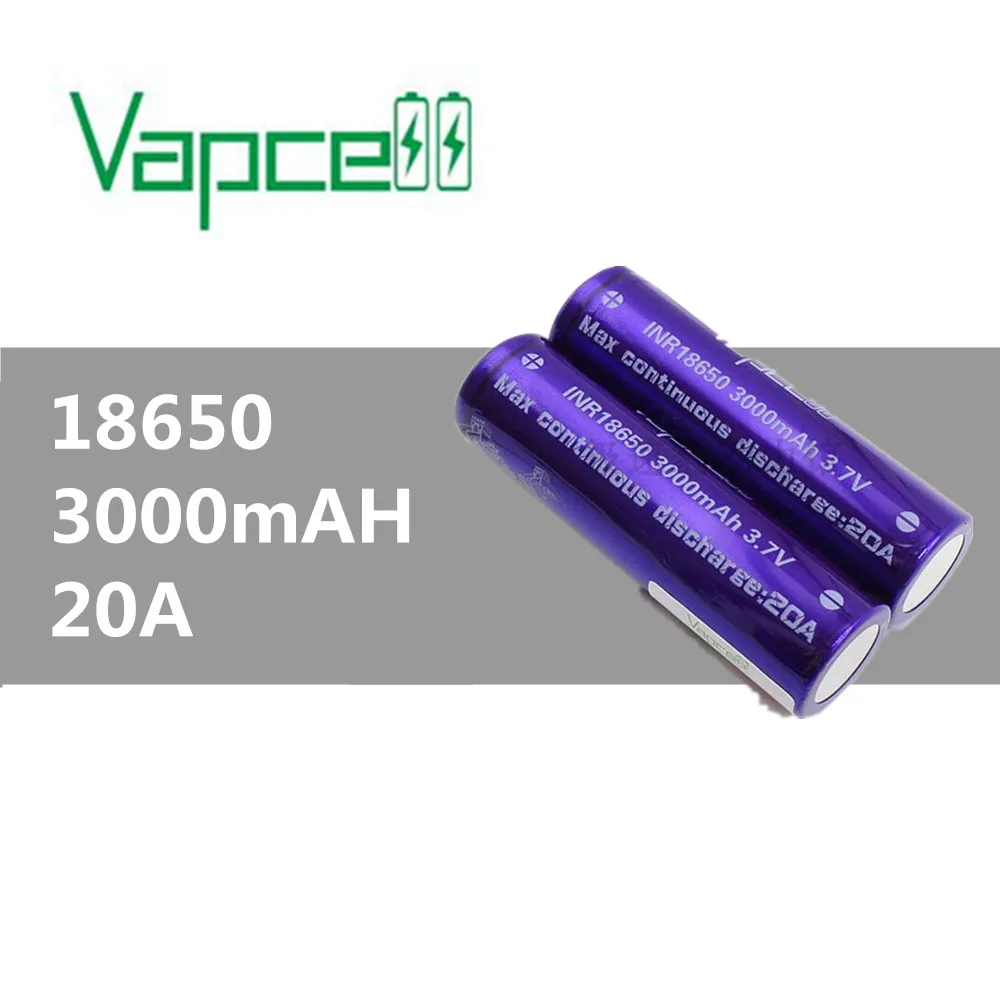 2 pcs VAPCELL 18650 3000mAh 3.7V rechargeable HIGH POWER lithium battery continuous 20A vs keeppower smoke E-CIG IMR BATTERY | Игрушки и