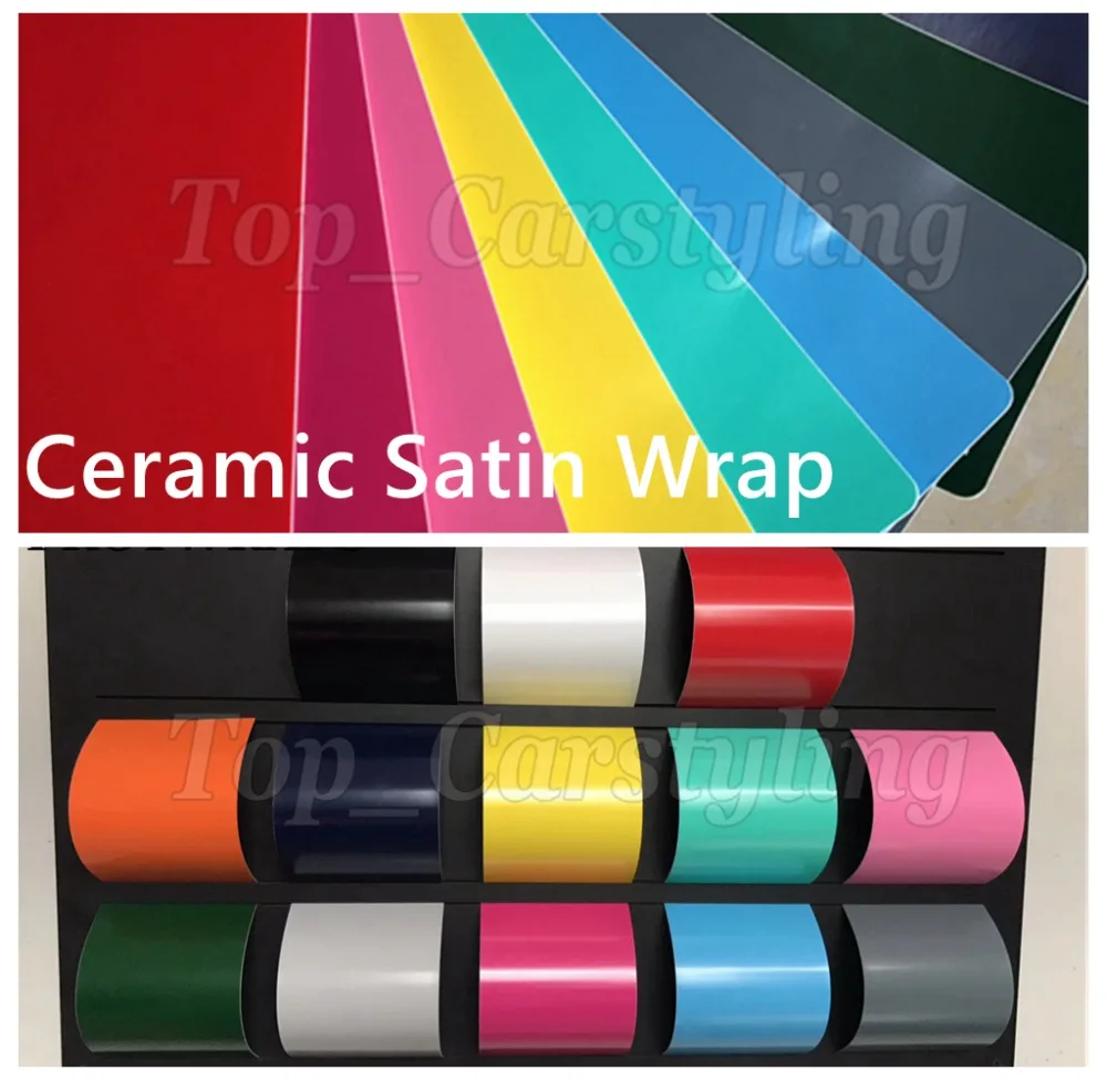 top_Carstyling satin ceramic vinyl car wrap film kmpf hexis Covering coating (16)