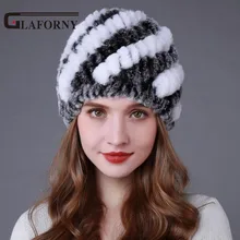 Glaforny Горячая Распродажа натуральная шапка из меха кролика рекс мех ушей протектор кроличьи меховые шапочки зимние меховые шапочки