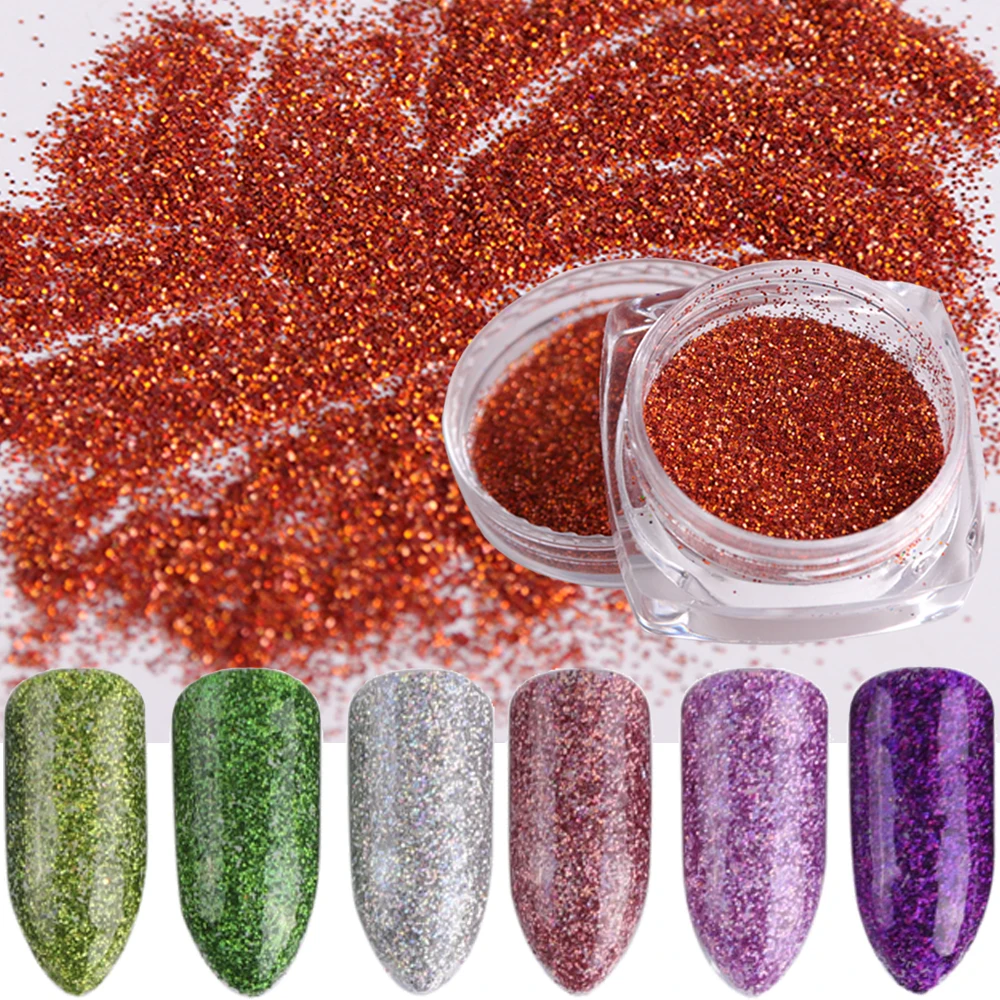 Buy 1pcs Laser Nail Art Glitter Powder Dust Chrome
