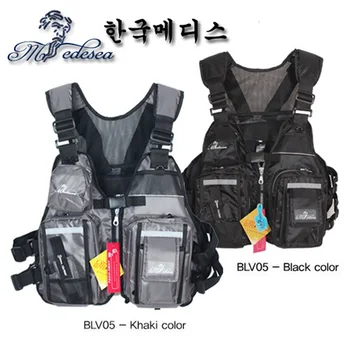 

Black Khaki Adjustale Fishing Suit Life Jacket Sea Fishing Vest Fishing Floating Clothing Accessrioes Fishing Tackle