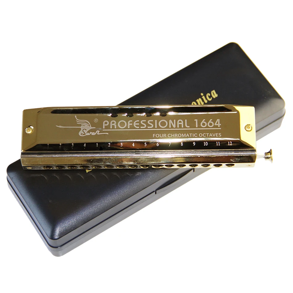 SW1664 Профессиональный инструмент для органа рта C Key 16 Hole Harmonica с четырьмя