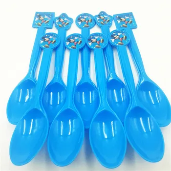 

10pcs Plastic Spoons Mickey Party Supplies Birthday/Christmas/Festival For Kids Party Decoration Baby Shower Mouse Party Favors
