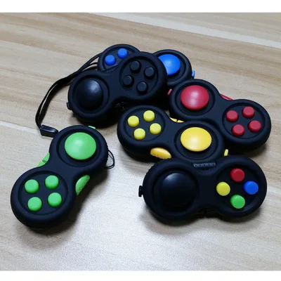 New Game Handle Toys Plastic Reliever Stress Hand Fidget Pad Key mobile phone accessories Decompression Gift 8 color