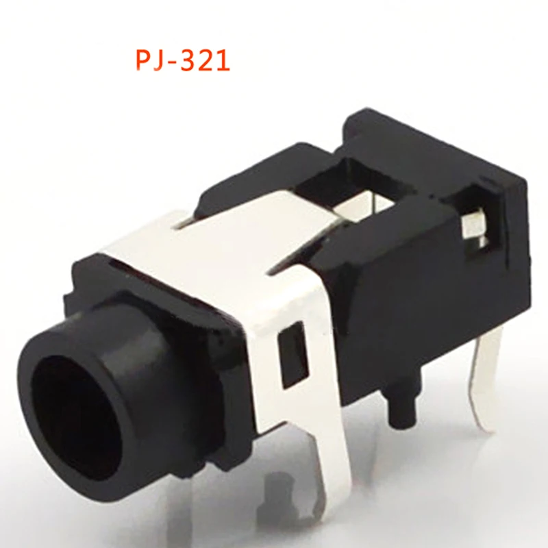 30pcs Headset Connector 3 5mm Headphone Plug PJ 321 Jack 3 5mm Audio Adapter 5 Feet Plug Socket Black Green