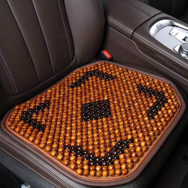 

Car Seat Covers Natural Maple Wood Bead Car Seat Cushion Massage Breathable Cool Environmental Seat Mat For Car Office Cushion