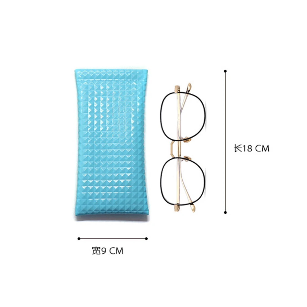 1 шт. розовый/синий/желтый из искусственной кожи, простые чехлы для очков, женские и мужские модные корейские стильные защищенные от царапин солнцезащитные очки