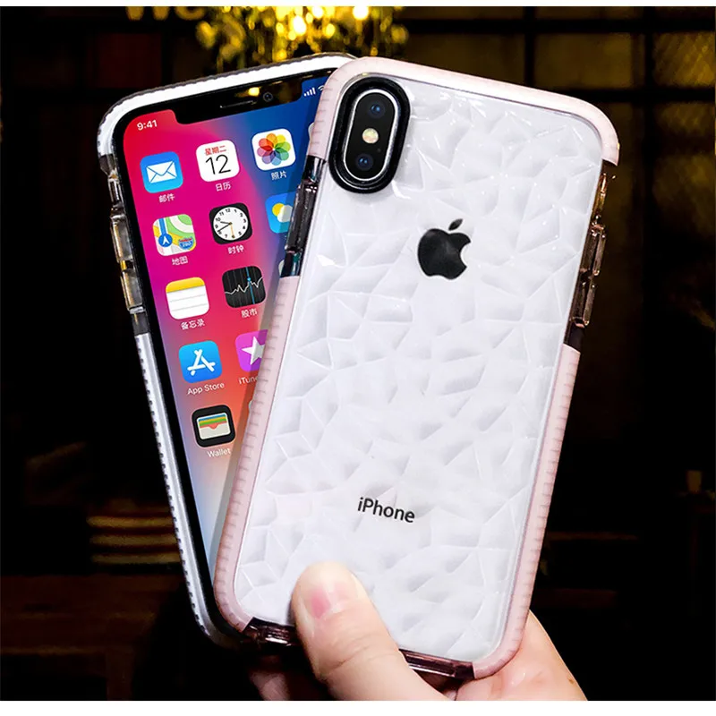 Ayeena новый мягкий прозрачный чехол из ТПУ со стразами для iphone X 8 8plus стильный