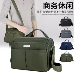 Для мужчин новый одного плеча crossbody сумки Для мужчин повседневная нейлон открытый мешок руки простой мужской сумка 2 размеры
