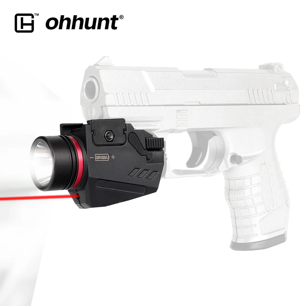 

ohhunt Combo Nylon Material LED Flashlight Integrated Tactical Hunting Red Green Laser Sight