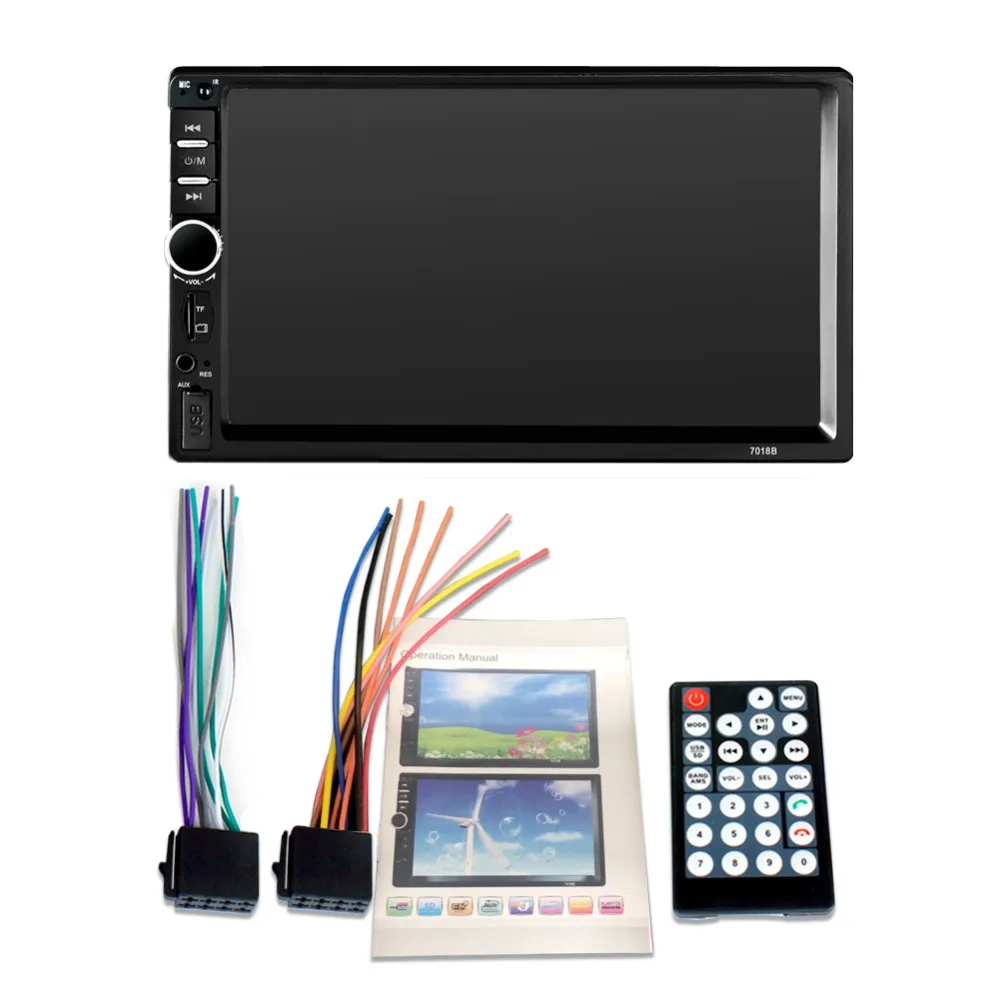 2 Din Multimedia Player DIN car radio with rear camera General 7'' Touch Screen Autoradio Car MP5 New 7018B Carplay & Mirrorlink
