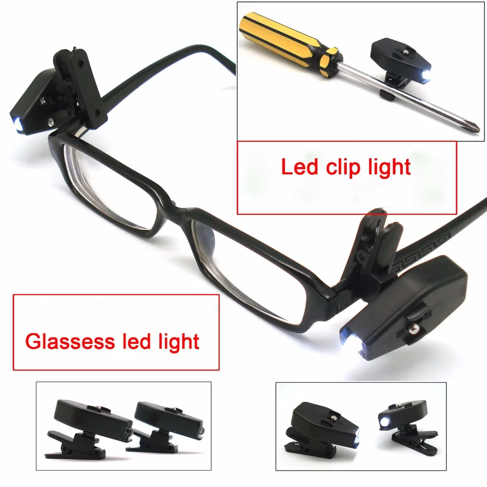 2PCS Flexible Book Reading Lights Night Light For Eyeglass and Tools