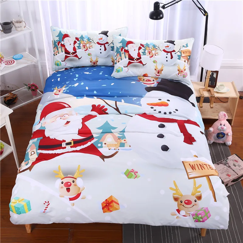 BeddingOutlet Рождественский Комплект постельного белья яркий пододеяльник с