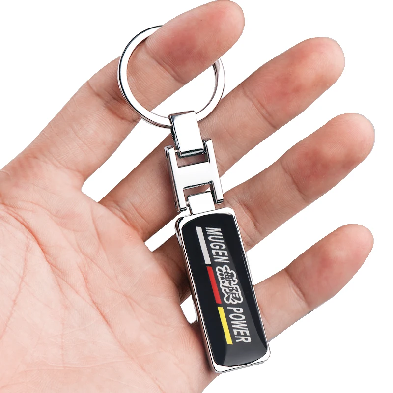 

Keyring Keychain 3D Metal MUGEN POWER Auto Emblem Chrome Logo Badge for HONDA Civic Accord S2000 CR-V Car-Styling Accessories