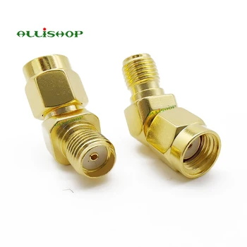 

45 Degree RP SMA Male Plug to SMA Female Jack RF Adapter Connector for FPV Race RX5808 Fatshark Goggles