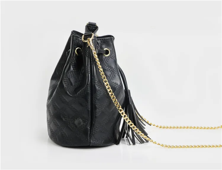 Micom Fashion Leather Drawstring Bucket Bag Women Vintage Tassel Messenger Ladies Handbags Crossbody Thread Shoulder Bags bao (20)