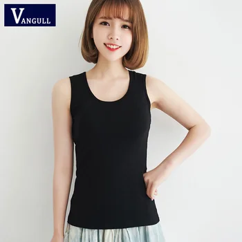 

2016 Ride Vest Female Cotton Slim Bottoming Small Vest Women's Summer Sling Fashion Solid color Sleeveless Camisoles