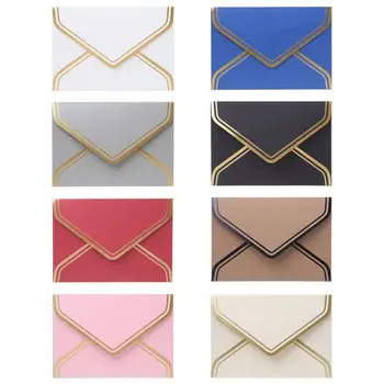 

10pcs Retro Vintage Blank Bow Paper Envelopes For Letter Greeting Cards Wedding Party Invitations Postcard