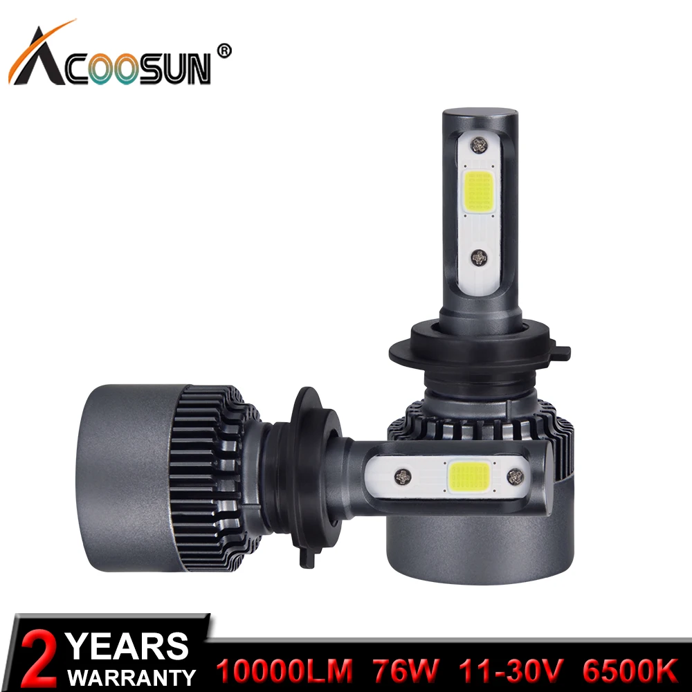 AcooSun H4 светодиодный H7 H11 H1 H3 9005 HB3 светильник на голову для автомобиля 6500 К 12 В с