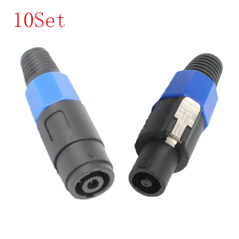 10 Set powercon Speakon xlr 4Pin Locking Amp Speaker Connector Adapter