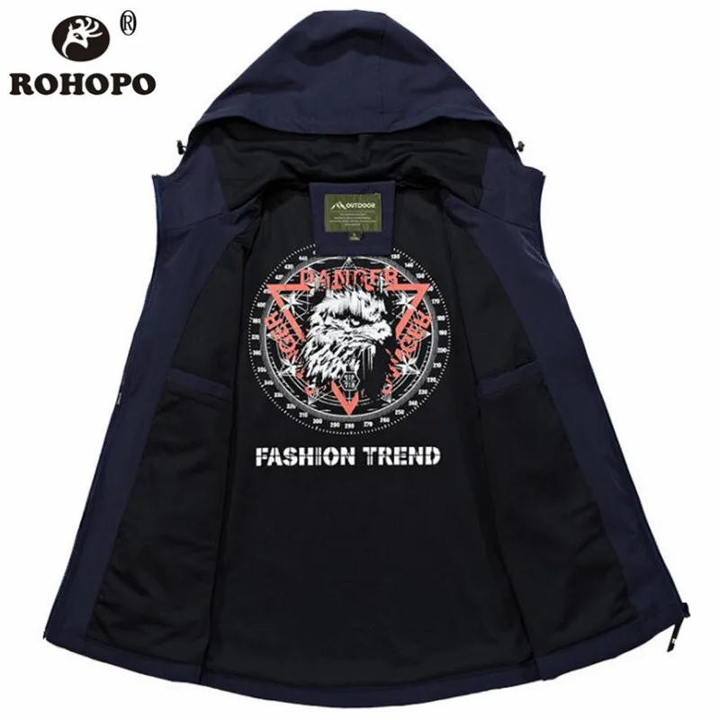 Autumn Jacket Outwear 2019 Male Hooded Korean Casual Windbreaker Black Deep Blue Mesh Leisure Breathable Quick Dry Outwears Man