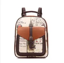 Женщины Кожа Рюкзак Высокое Качество Опрятный Стиль Печати Mochila Feminina Школьные Сумки Для Подростков