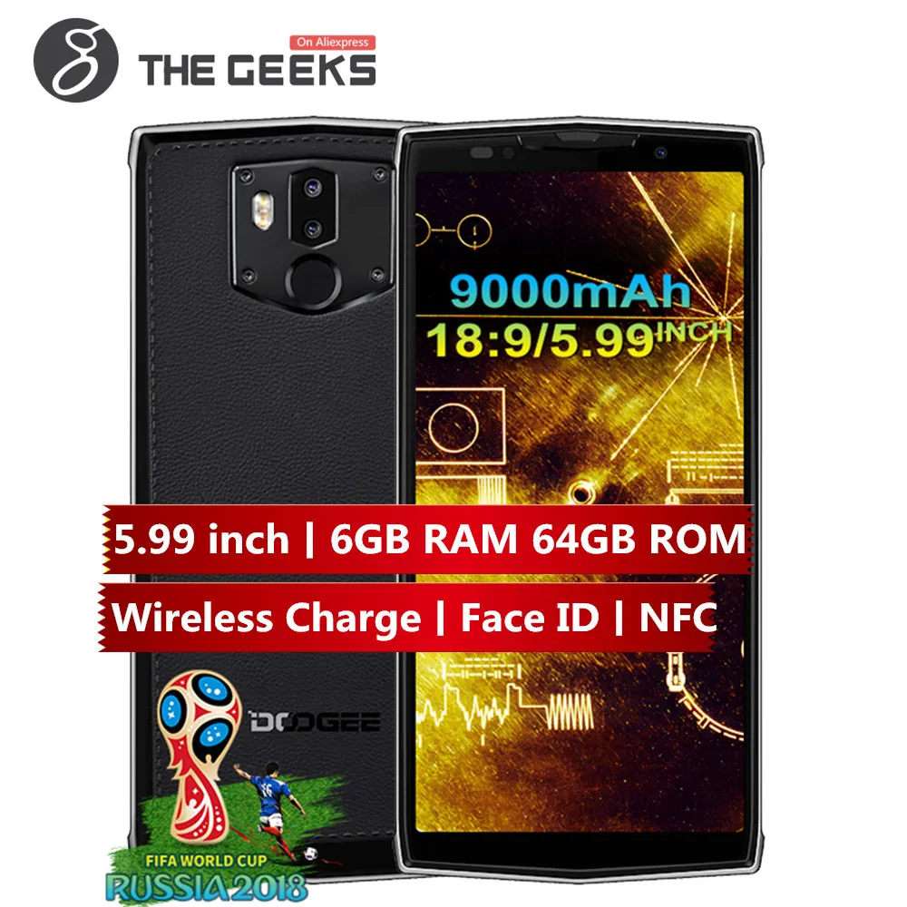 DOOGEE BL9000 6 ГБ 64 Гб Смартфон Helio P23 мгновенная зарядка 9000 мА/ч Беспроводной зарядки 5 99
