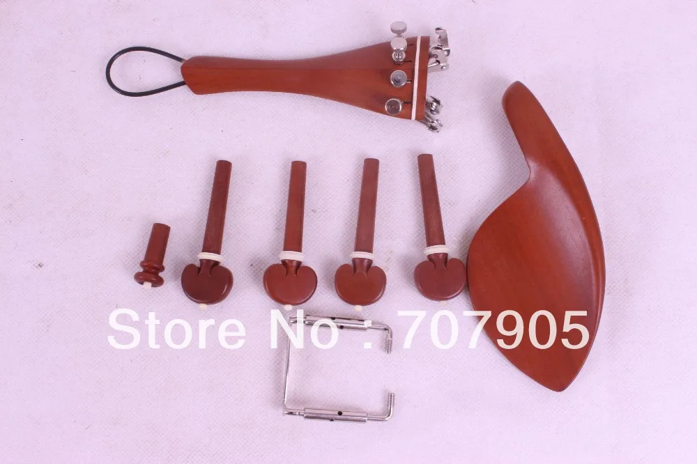 

4/4 violin jujube parts,tailpiece tuner peg chinrest endpin chinrest clamp#E31-3