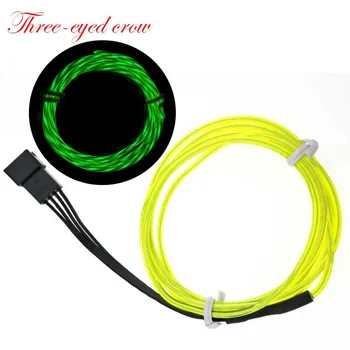 

1m/2m/3m/5m CHASING EL Wire 3V Battery case Car 12V Powered Flexible led Strip Lamp Light Car strip Tube Party Clothing Wedding