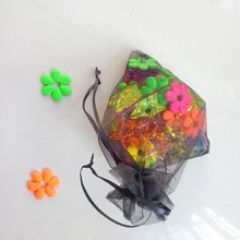 500 шт 10*15 см черная подарочная Сумка из органзы стенд для ювелирных украшений сумка на шнурке для браслета/ожерелья Мини сумка из пряжи