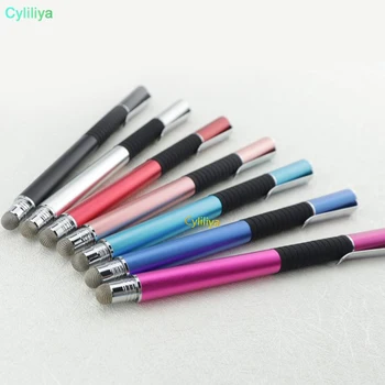 

200pcs new 2 in 1 disc tips comfortable stylus pens for touch screens with clip