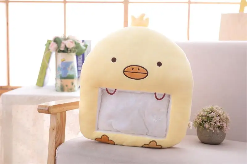 Японское аниме sumikko gurashi плюшевая подушка с теплыми руками прозрачное окно может играть мобильный телефон - Цвет: 1