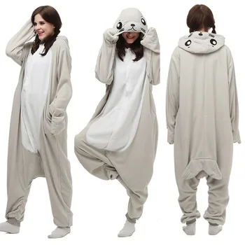 

Christmas Halloween Birthday Gift Popular Cartoon Seal Homewear Hoodie Pajamas Onesies Sleepwear Robe For Adults