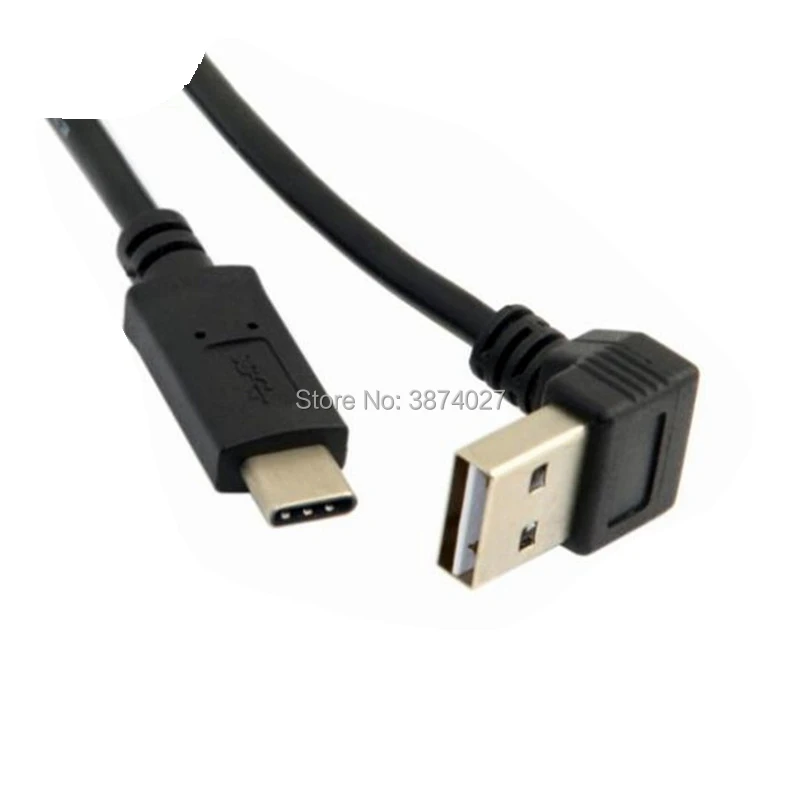 Двусторонний кабель USB Type C на 2 0 90 градусов вверх и вниз левый правый угловой для