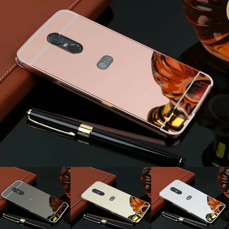 

For LG Stylus 3 Case Stylo 3 Luxury Gold Mirror Protective Back Cover For LG G Stylus 3/ K10 Pro LS777 5.7" 2017 Phone Case