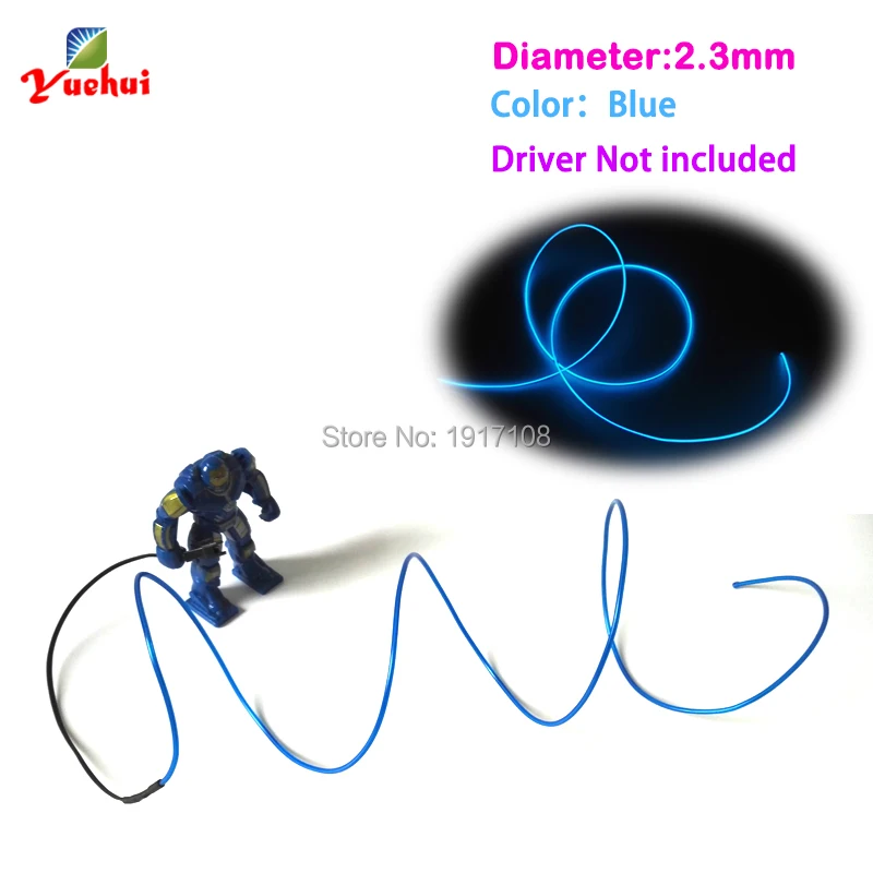 

2.3mm 10 Color Choice EL Wire Rope Tube Flexible Neon Light Not Include The Controller For Toys Craft Party Decoration