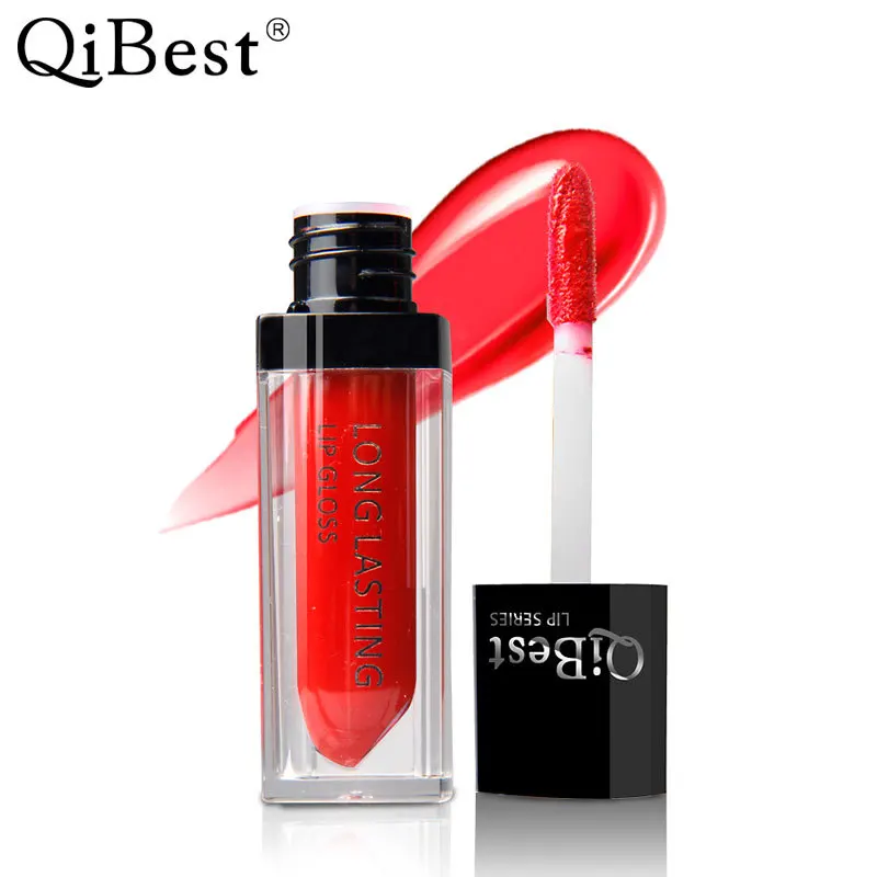 2018 color makeup qibest not stained cup waterproof lip gloss mist surface durable liquid lipstick |