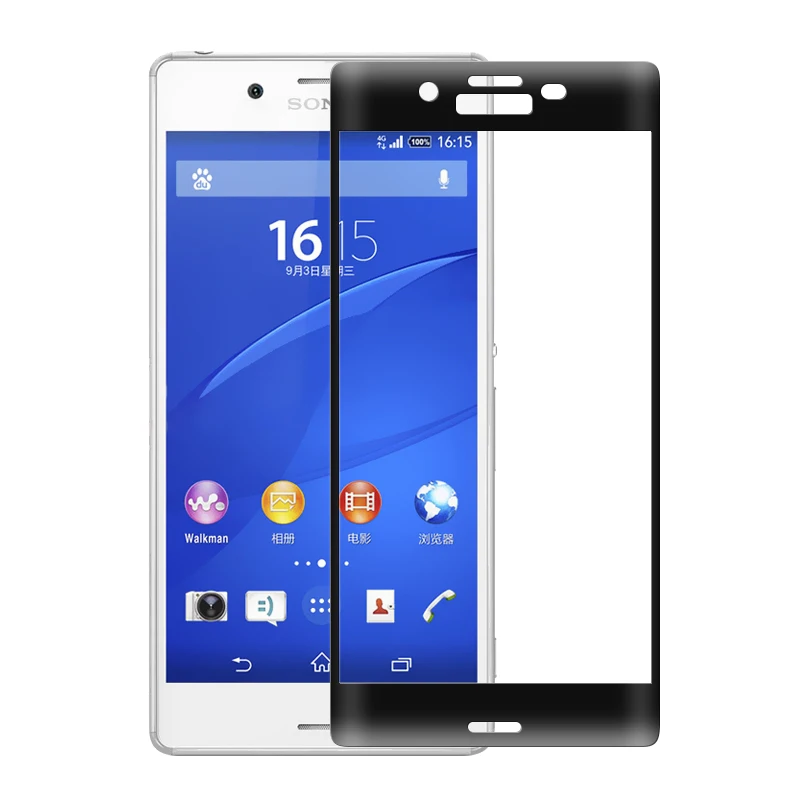 3D Xperia X закаленное стекло для sony Xperia X 5,0 дюймов XperiaX Dual F5122 Защитная пленка 2.5D 9H полное покрытие стекло - Цвет: Black