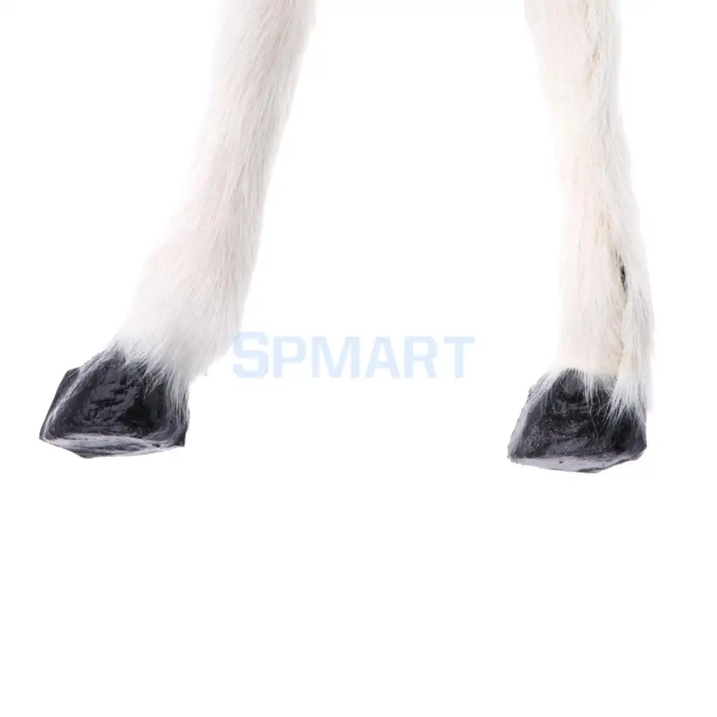 Lifelike Simulation Plush Stuffed Horse Animals Model Figure Plush Figures Soft Toy Home Decoration White