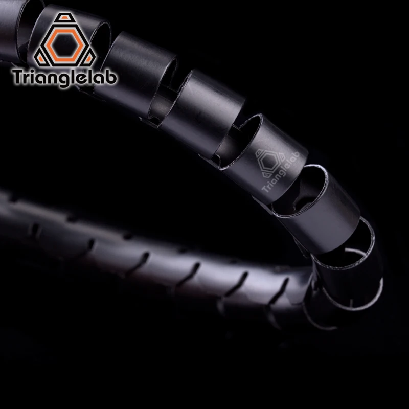 Trianglelab Cable casing Black spiral Wrapping RepRap Flame retardant 10MM diameter Cable Sleeves Winding pipe wrapping band afbeelding