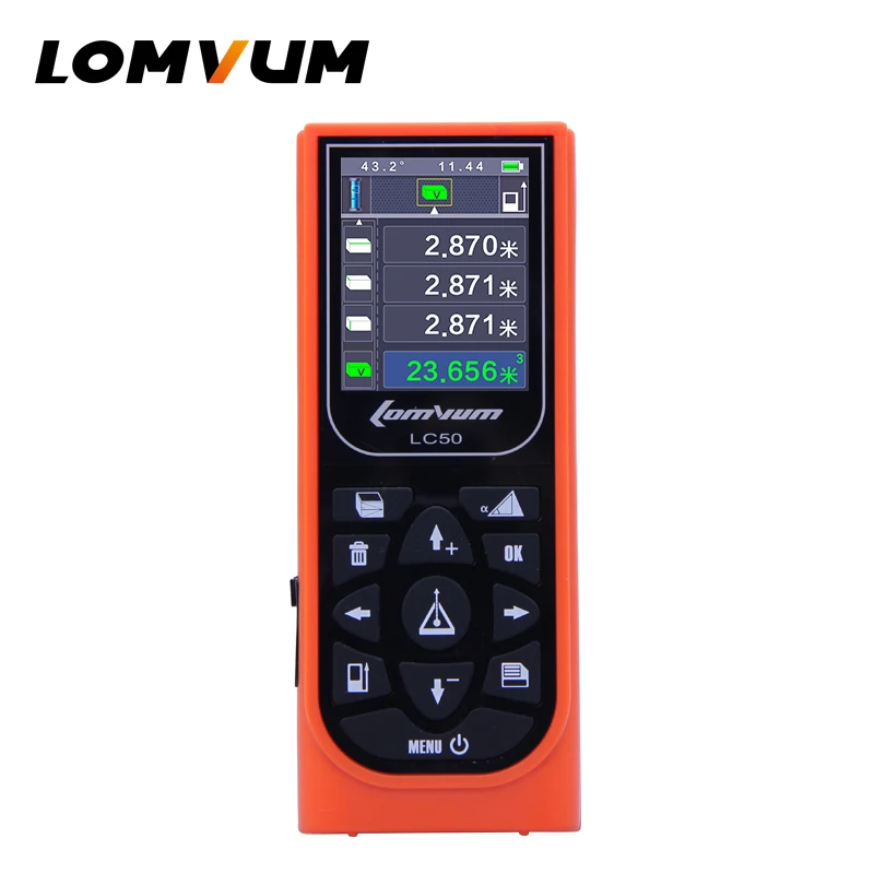 

LOMVUM Usb Tester Angle Measurement LCD Screen Laser Rangefinders Distance Measure Meter Laser Rangefinder Color Display Laser