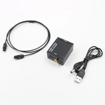 

Digital to Analog Audio Converter Optical Fiber Toslink Coaxial Signal to RCA R/L Audio Decoder SPDIF ATV DAC Amplifier Adapter