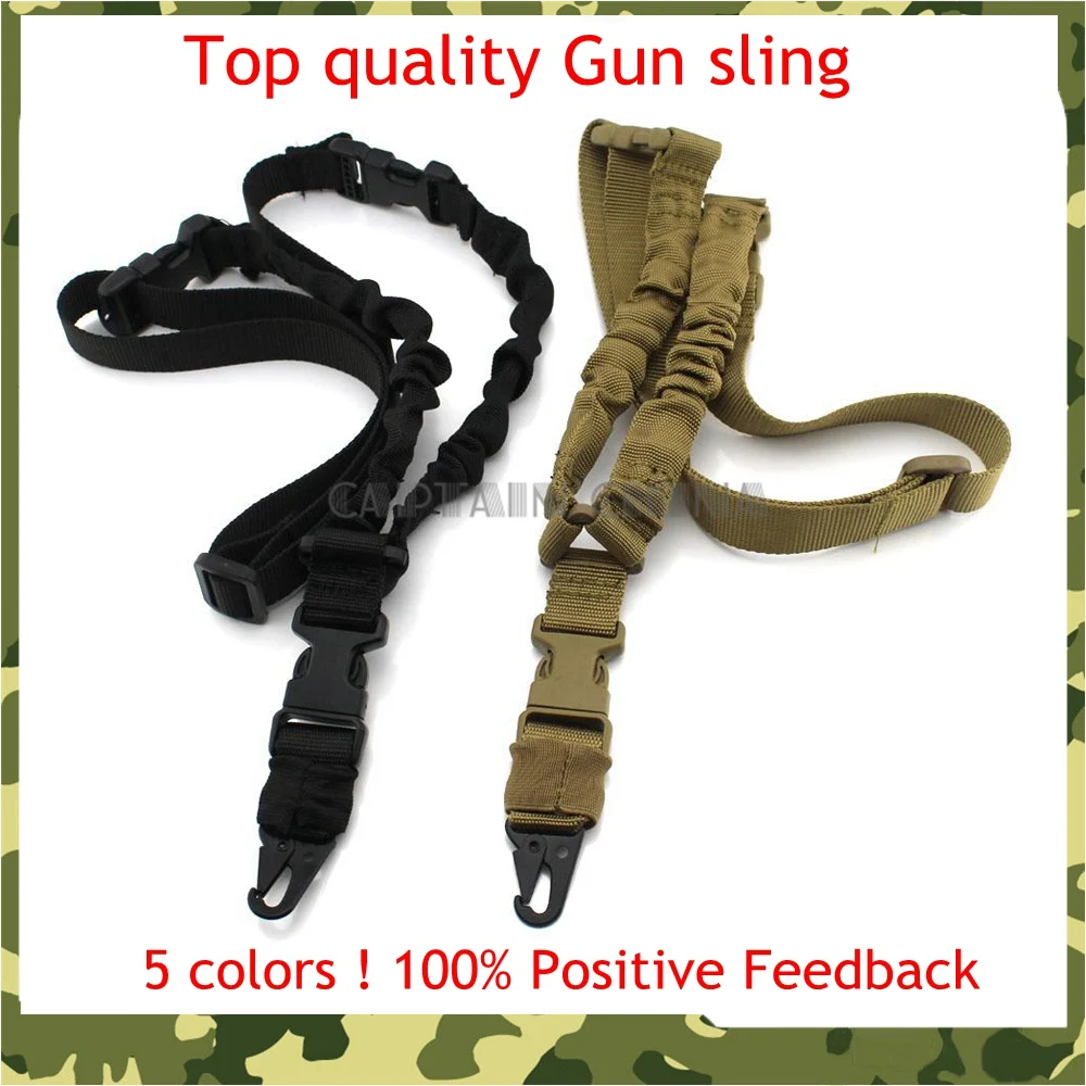 

Black Tactical 1 One Single Point Bungee Rifle Gun Sling w/ QD Buckle