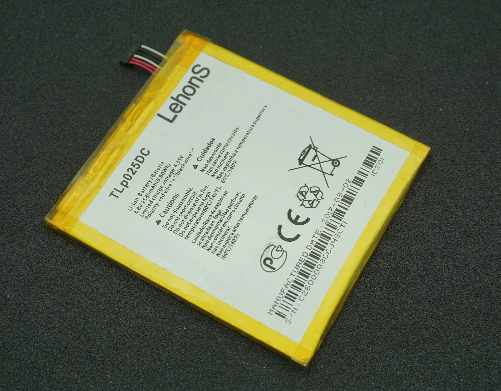 LehonS 5 шт./лот 2500 мАч 9.55Wh Аккумуляторы для Alcatel One Touch Pixi 4 6 0 OT 8050 8050D 9001A 9001X 9001D