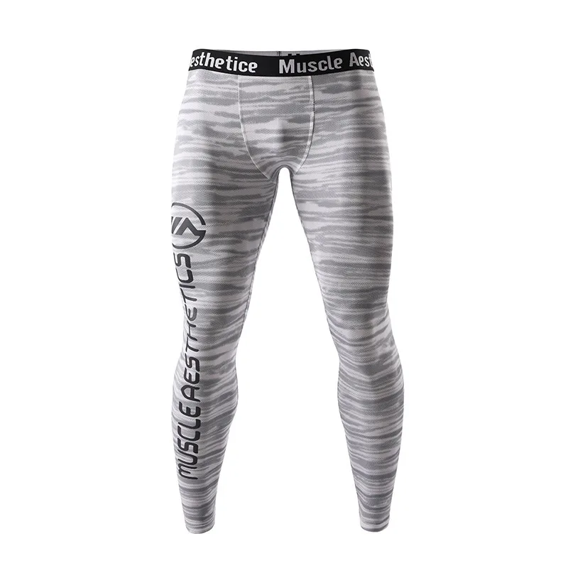 

Muscle New Summer Casual Pants Men Brand Compression Tights Skinny Leggings Men Elastic gym Fitness Crossfit Male Trousers